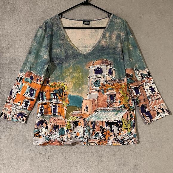 Miss Nikky Y2K Retro Bling Shirt Womens Sz L Italy Scene - Picture 1 of 8